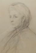 English School (Early 20th century): 'Agnes, Wife of Charles 2nd Viscount Halifax', pencil and water