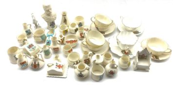 Collection of W.H. Goss and other crested ware including: Model of Queen Victoria's baby shoe, the e