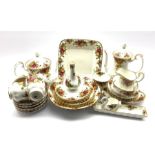 Quantity of Royal Albert 'Old Country Roses' pattern tableware including five cups, eight saucers, f