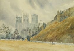 Mary Leaf (British fl.1895-1914): 'York from the Station'