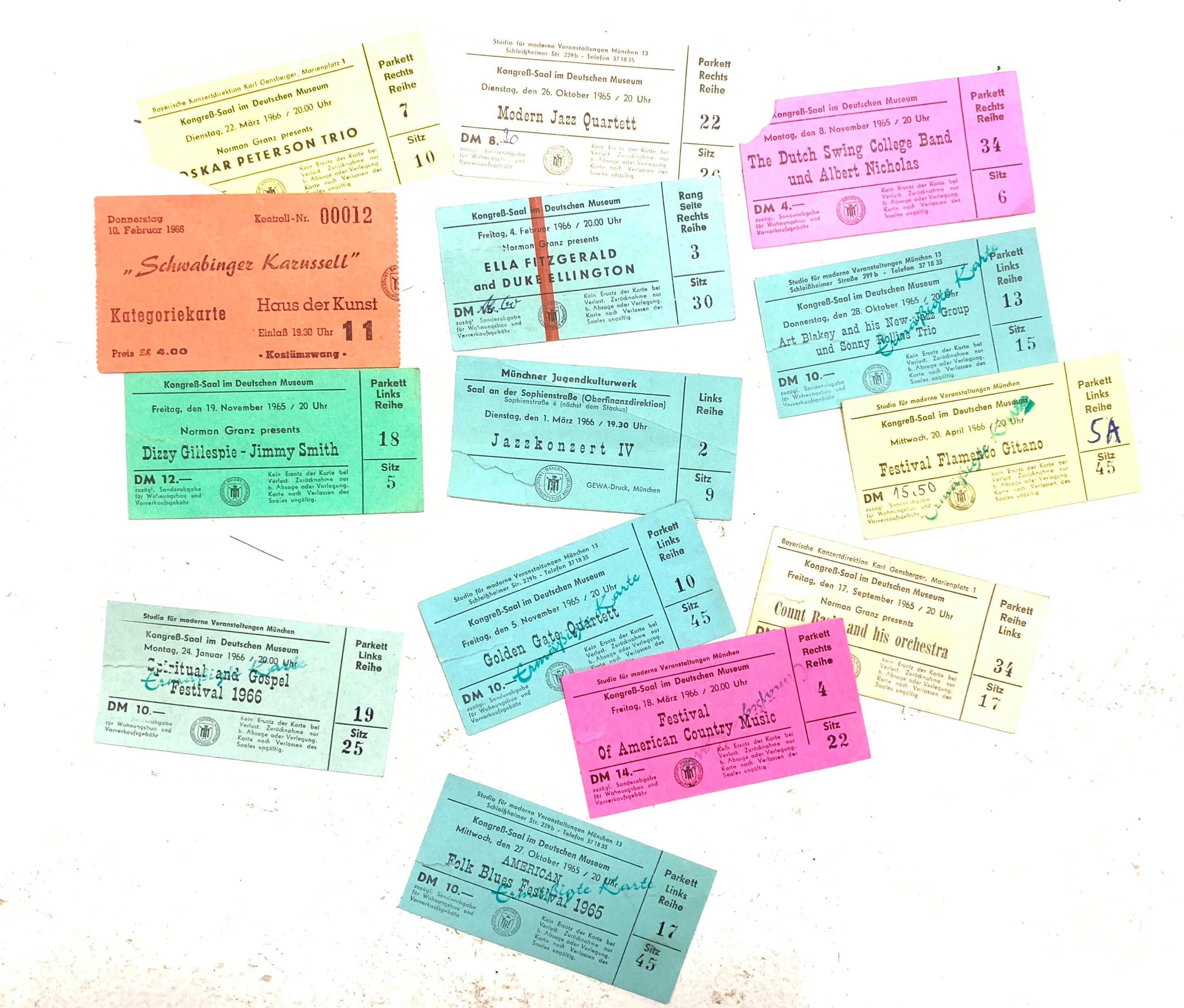 Collection of Original Vintage Concert Posters (6), Programmes (10) and Tickets (13) -1960s, max 84c - Image 5 of 5