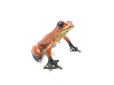 Tim Cotterill (British 1950-): Frogman sculpture, limited edition (101/1000) marbled orange and yell