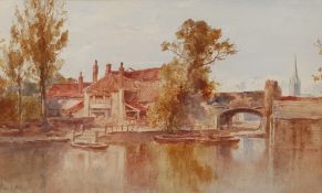 Edward Arden Tucker (British 1847-1910): 'Norwich', watercolour signed 26cm x 42cm; together with a