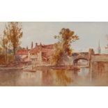 Edward Arden Tucker (British 1847-1910): 'Norwich', watercolour signed 26cm x 42cm; together with a