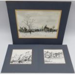 James Lishman (British 20th century): 'A Winter Landscape', watercolour signed, titled signed and da