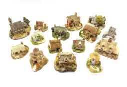 Collection of fifteen Lilliput Lane models including Clare Cottage, Wight Cottage, Brecon Bach, St K