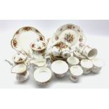 Hammersley Howard Sprays pattern tea set twenty one pieces and Royal Albert Old Country Roses patter