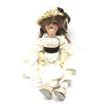 Armand Marseille bisque head doll with sleeping eyes, open mouth and jointed limbs mould No. 390 H56