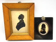 19th century silhouette of a Naval officer