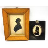 19th century silhouette of a Naval officer