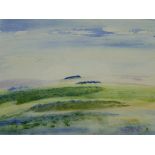 Marie Walker Last (British 1917-2017): 'Landscape Spring', mixed media on paper signed and titled on