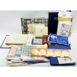 Stamps and coins including various mint decimal Queen Elizabeth II stamps, 'Silver Jubilee Stamps of