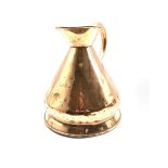 Victorian copper Gallon measure, H28cm