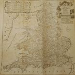 After Thomas Kitchin (British 1719-1784): 'A New and Most Accurate Map of the Roads of England and W