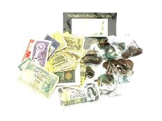 Coins and bank notes including Great British pre-decimal coinage, King George VI 1942 half crown and