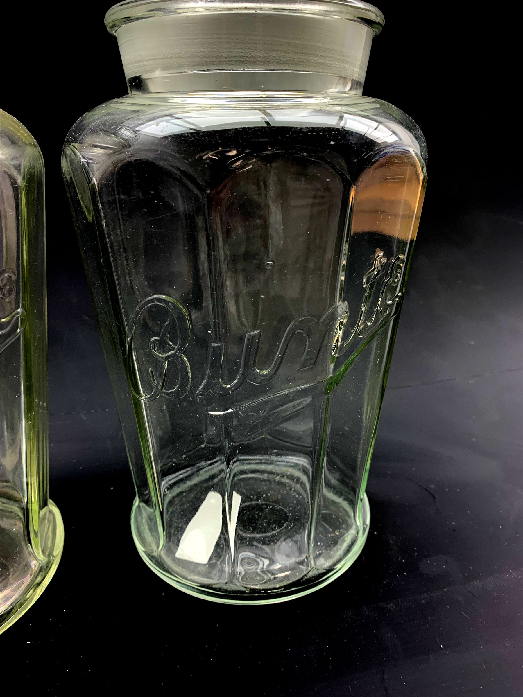 Pair of 1930's American 'Bunte' advertising candy jars and covers, H32cm - Image 2 of 3