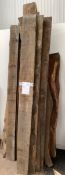 Eighteen boards of mainly Yew wood, the longest board measuring 176cm x 22cm x 5cm