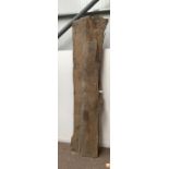 Five boards of unworked timber, mostly cherry, the smallest board approx. 257cm x 51cm x 4cm