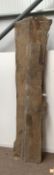 Five boards of unworked timber, mostly cherry, the smallest board approx. 257cm x 51cm x 4cm