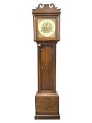 Early 19th century country eight day longcase clock