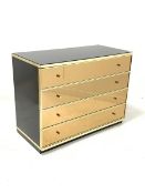 Renato Zevi for metal craft - Mid century 'Hollywood Regency' retro bronze tinted chest fitted with