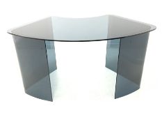 Mid century Italian curved glass desk