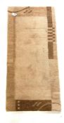 Modern Nepalese beige field thick wool pile rug