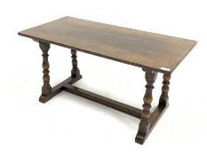 20th century solid oak coffee table