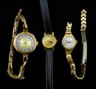 Early 20th century 9ct rose gold ladies manual wind wristwatch