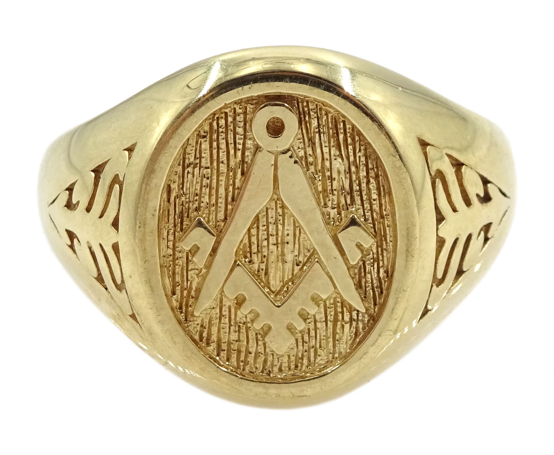 9ct gold Masonic signet ring hallmarked