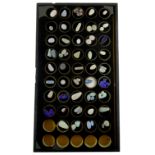 Collection of sixty-six loose opals including black and white opals