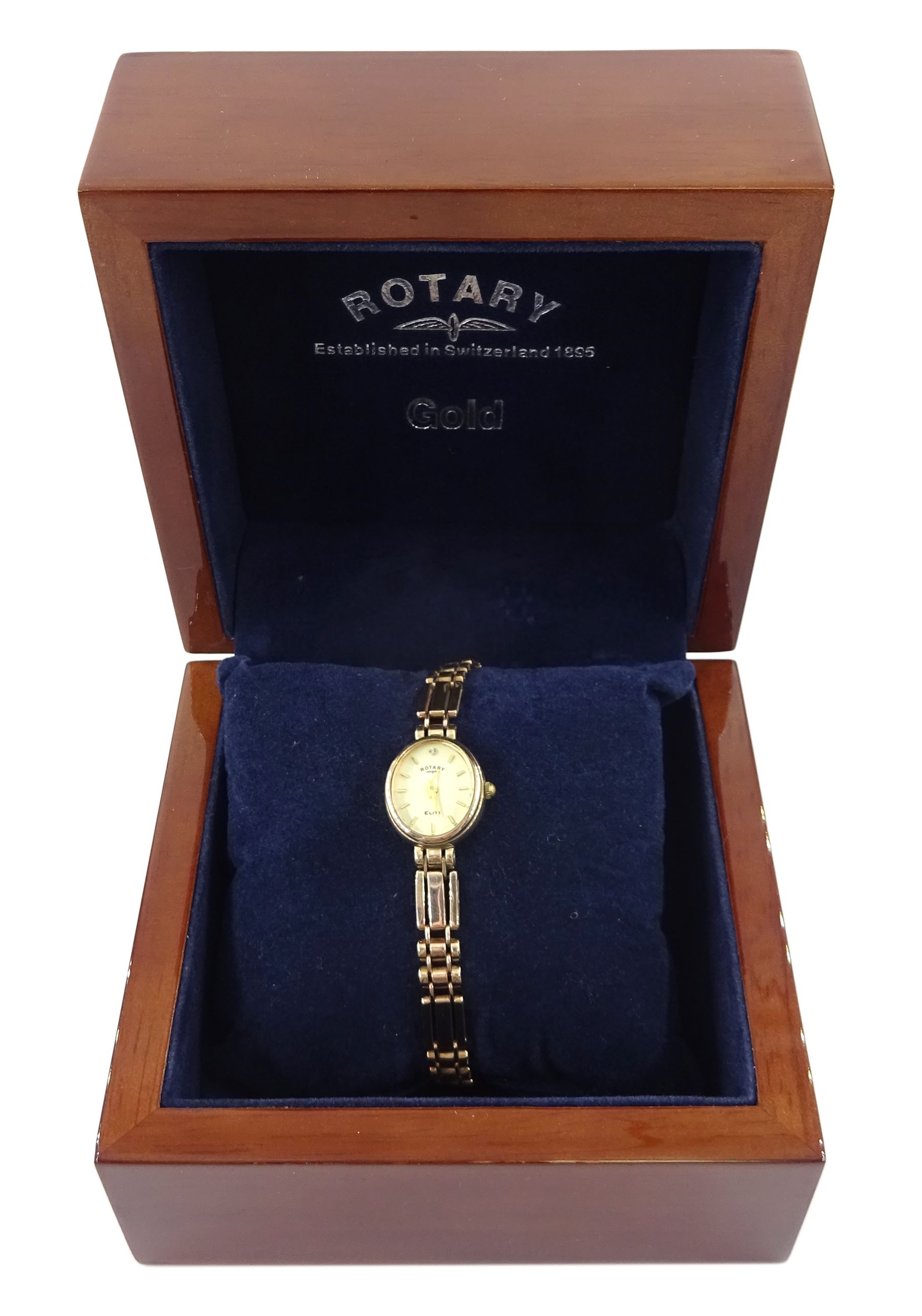 Rotary Elite 9ct gold quartz bracelet wristwatch - Image 3 of 4