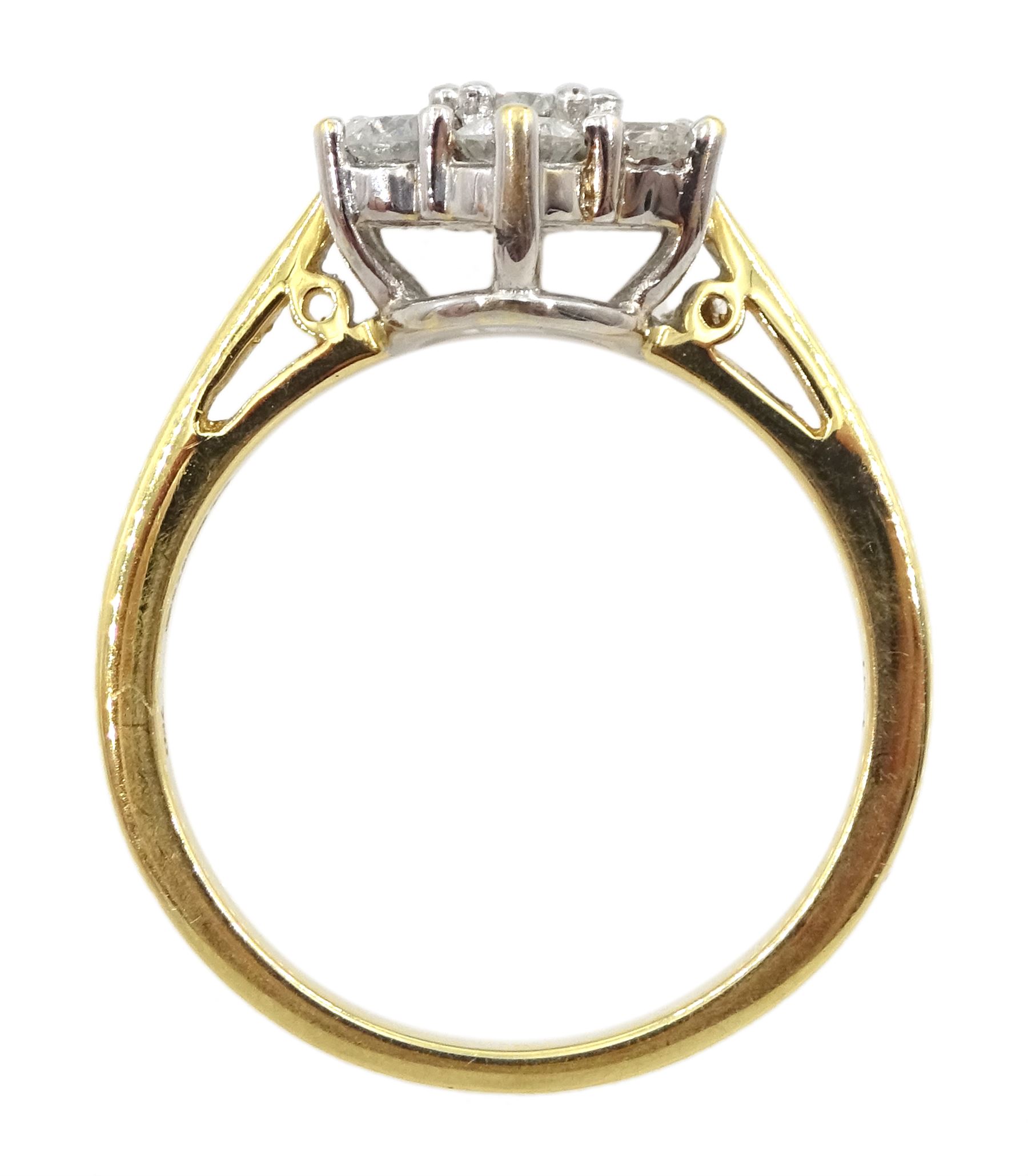 18ct gold seven stone round brilliant cut diamond cluster ring - Image 4 of 4