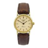 Longines Presence 9ct gold ladies quartz wristwatch