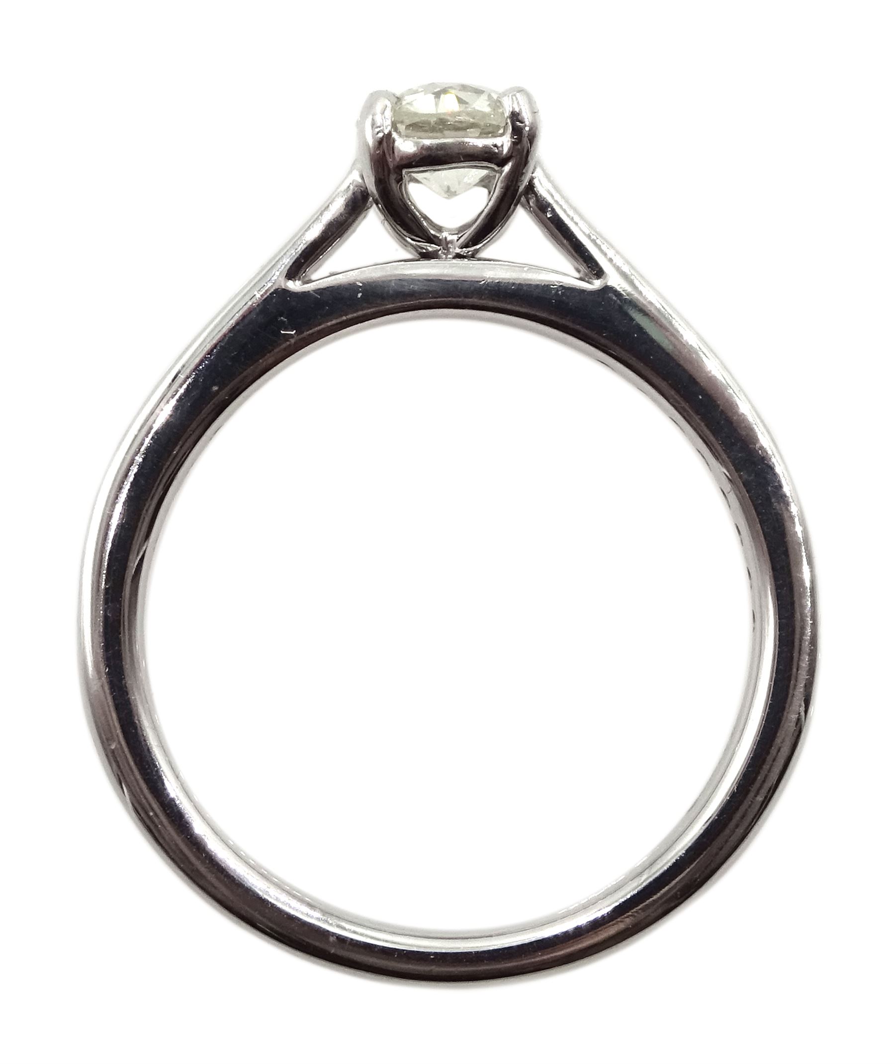 Platinum single stone diamond ring - Image 4 of 4