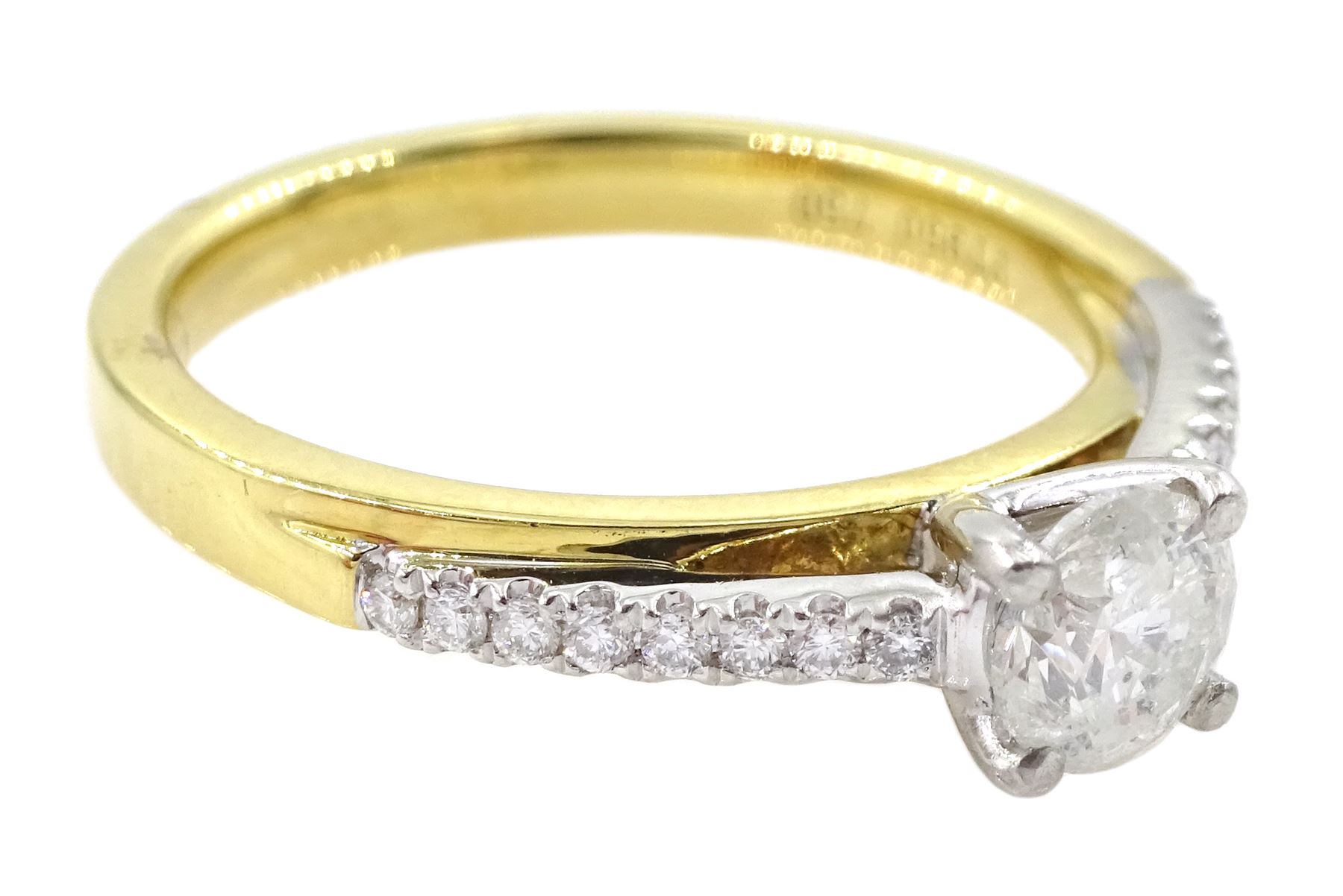 18ct gold single stone dimaond ring - Image 3 of 4