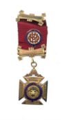 9 carat gold and enamel RAOB Order of Merit breast jewel awarded to Bro. A W Farmer by the Abbey Lod