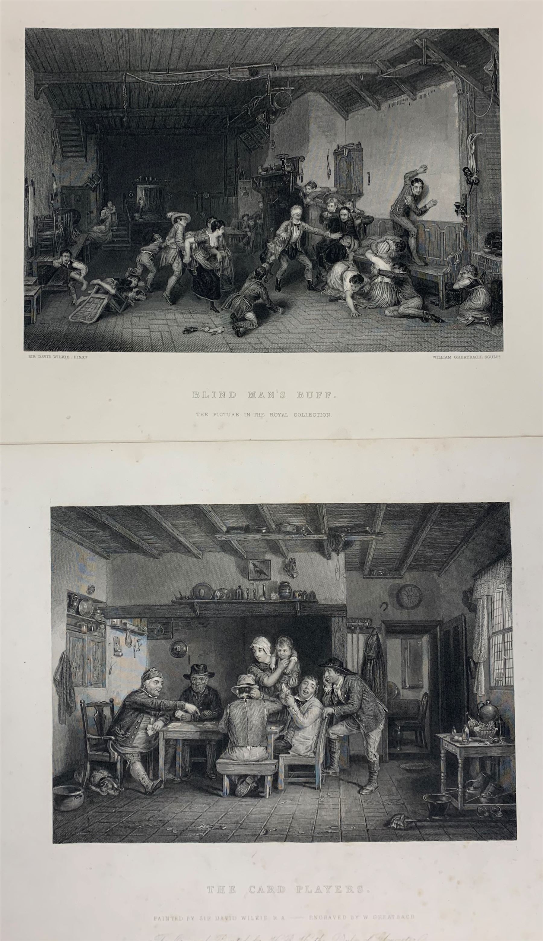 After Sir David Wilkie RA (British 1785-1841): 'Blind Man's Buff' together with six other engravings - Image 6 of 7