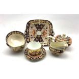 Pair of Royal Crown Derby Imari pattern tea plates No.2451