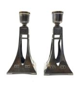 Pair of WMF silver-plated candlesticks