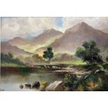 Jack M. Ducker (Scottish fl.1910-30): Scottish Highland River Landscape
