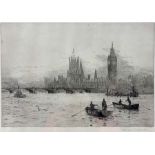 Rowland Langmaid (British 1897-1956): Westminster Bridge