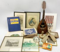 Mandolin by Puglisi and a quantity of ephemera including theatre programmes