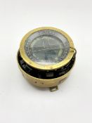 WWII brass aircraft compass. Type P.11 6A/1672 Number: 75167.D.C. probably from Hurricane or Spitfir