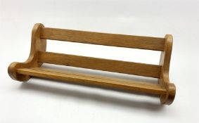 Yorkshire oak 'Acornman' slatted book trough by Alan Grainger of Brandsby L55cm