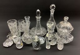 Collection of glassware to include an Edinburgh crystal ships decanter