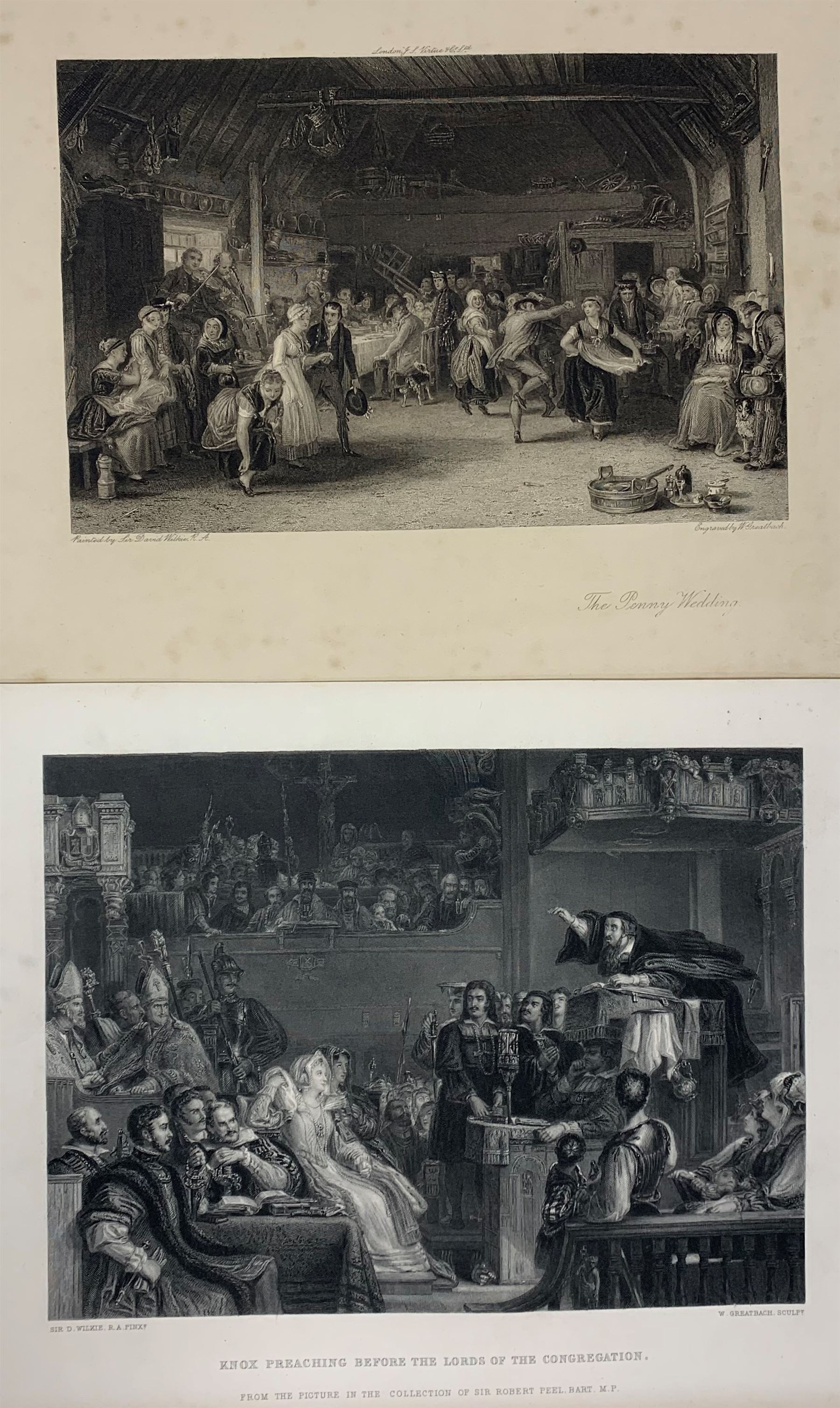 After Sir David Wilkie RA (British 1785-1841): 'Blind Man's Buff' together with six other engravings - Image 7 of 7