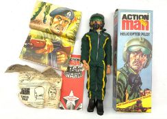 Pallitoy Action Man helicopter pilot with flight suit