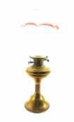 Vintage brass oil lamp and glass shade