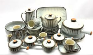 Denby stoneware dinner and tea service decorated in the Studio pattern